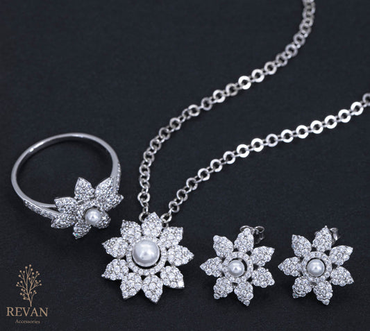 طقم فضة 925 فاخر ولمّاع ✨