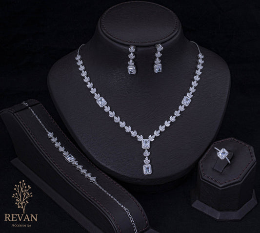 💫طقم فضة 925 عصري