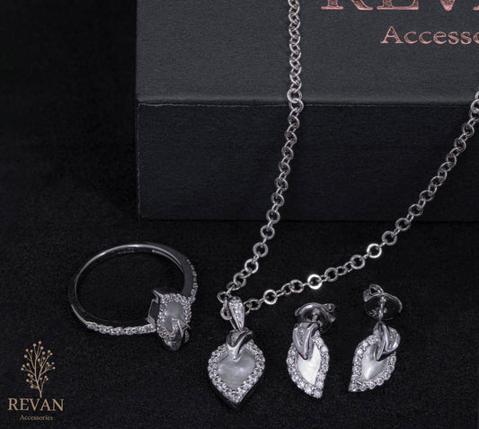 طقم فضة 925 ناعم