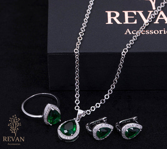 طقم فضة💚 925