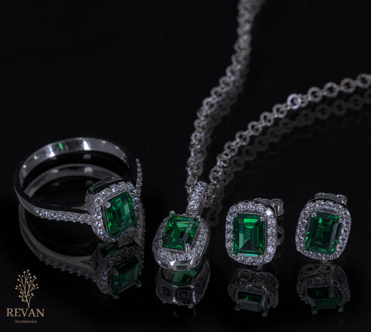 💫طقم فضة 925 عصري