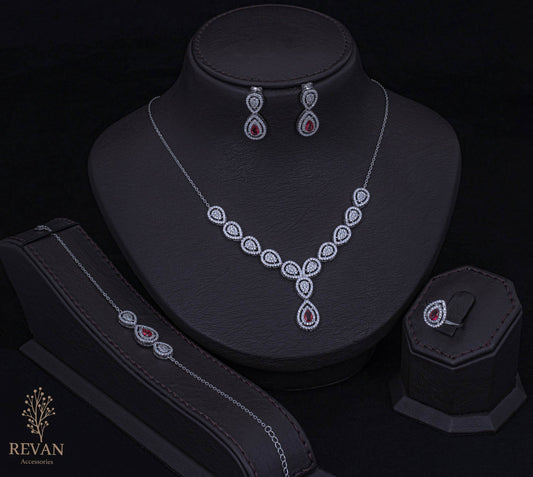 💖طقم فضة 925 راقٍ