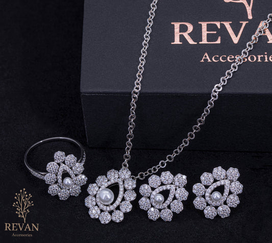 طقم فضة ✨925