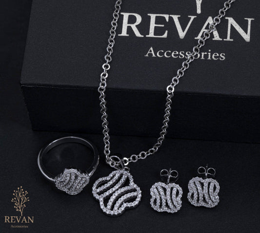 🔶 طقم فضة 925 ناعم